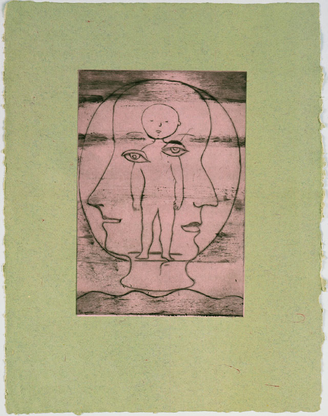Louise Bourgeois. Self Portrait, 1990. Drypoint. Sheet: 26 3/8 x 20 1/16 in (67 x 51 cm). The Museum of Modern Art, New York. Gift of the artist. © 2017 The Easton Foundation/Licensed by VAGA, NY.