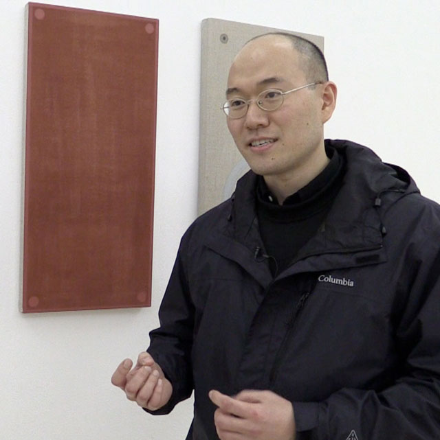 Seungjo Jeong talks to Studio International at the opening of Bloomberg New Contemporaries 2016, Institute of Contemporary Arts, London, November 2016. Photograph: Martin Kennedy.