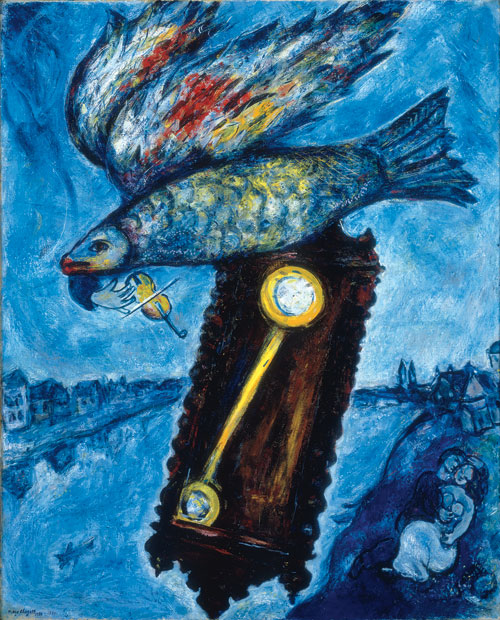 Marc Chagall. Time is a River without Banks, 1930-39. Oil on canvas, 39 1/4 x 32 in. Collection of Kathleen Kapnick, New York. © 2013 Artists Rights Society (ARS), New York / ADAGP, Paris.