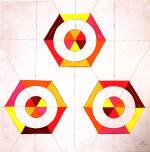 Judy Chicago. Optical Shapes #4, 1969. Acrylic on mat board, 11 x 11 in.