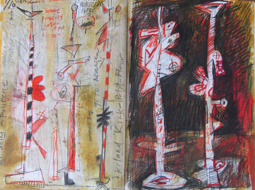 Doug Cocker: sketchbook pages (3). Photograph: Janet McKenzie.