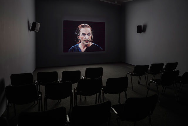 Tacita Dean. Event for a Stage, 2015. 16mm colour film, optical sound, 50 minutes. Installation view, Frith Street Gallery, London, 2016. Courtesy the artist; Frith Street Gallery, London and Marian Goodman Gallery, New York/Paris. Photograph: Zan Wimberley.