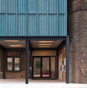 Goldsmiths Centre For Contemporary Art, entrance view. Image courtesy of Assemble.