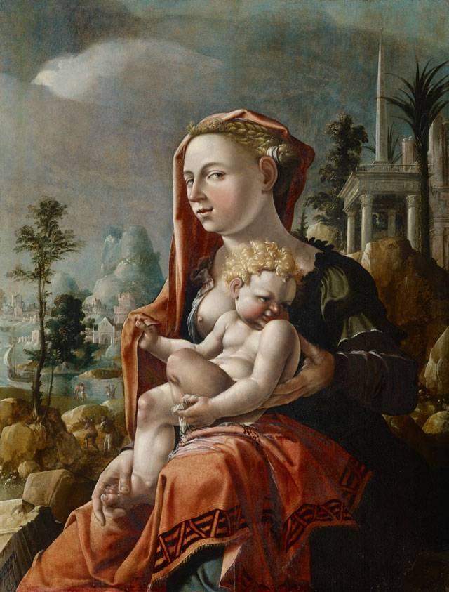 Maerten van Heemskerck. Virgin with Child in front of a Landscape, 1530. Courtesy Kunstmuseum Basel.