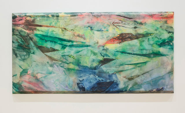 Sam Gilliam. May III, 1972. Acrylic on canvas on bevelled stretcher, 137 x 279 cm. Private collection.