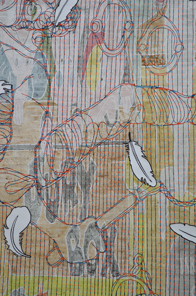 Helen Johnson. Worst comes to the worst, 2016 (detail). Acrylic on canvas, 380 x 214 cm. Image courtesy of the artist.