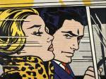 Roy Lichtenstein, <i>In the Car</i>, 1963. Oil and Magna on canvas. 30 x 40 inches / 76 x 102 cm. Private Collection © Estate of Roy Lichtenstein/DACS  2003