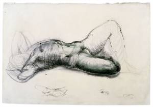 Henry Moore, Reclining Male Nude, c1922. Drawing. Reproduced by permission of The Henry Moore Foundation. © The Henry Moore Foundation. Photo: Michel Muller.