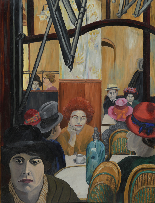 Cedric Morris. Café Rotonde, Paris, 1924. Oil on canvas, 103.5 x 78.5 cm. © Gainsborough’s House, Sudbury.