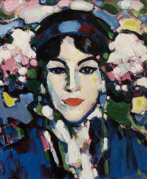 JD Fergusson. Hortensia, 1907. Oil on canvas, 43 x 38 cm. The University of Aberdeen - bequeathed by Eric Linklater, 1976.