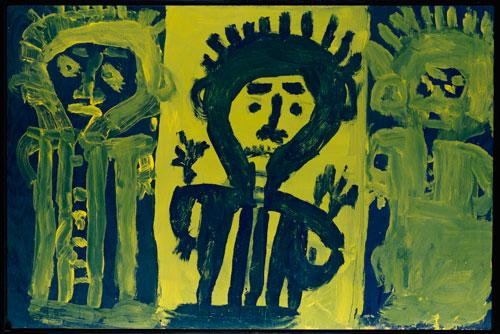 Untitled. Mary T. Smith (1904/5–1995), Hazlehurst, Mississippi, 1976. Paint on metal, 32 x 48 x 1/4 in. Collection American Folk Art Museum, New York. Blanchard-Hill Collection, gift of M. Anne Hill and Edward V. Blanchard Jr. Photograph: Gavin Ashworth, New York.