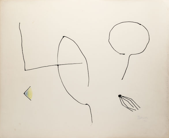 Franciszka Themerson. Drawing (breast), 1973. Ink, coloured crayons on paper, 50 x 62 cm.