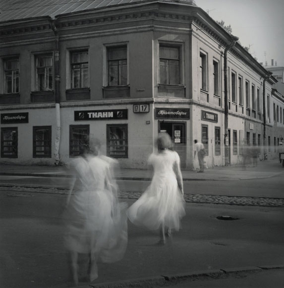 Alexey Titarenko. White Dresses, St. Petersburg, 1995. Gelatin silver print, printed by the artist, edition 13/15, 12 x 12 in (30.5 x 30.5 cm).