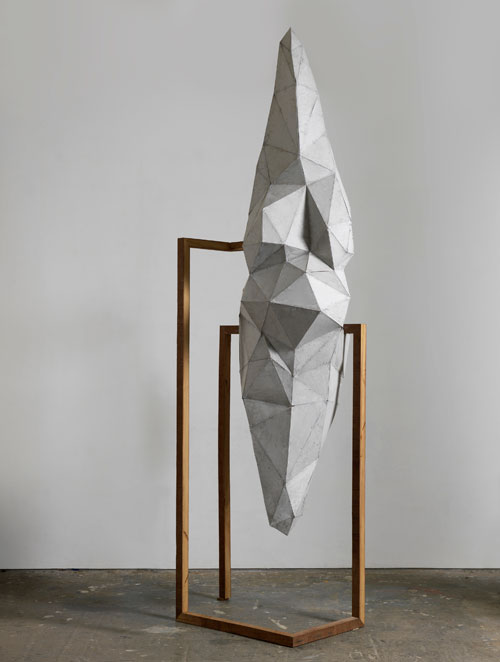 Toby Ziegler. Dactyl, 2011. Oxidised aluminium and timber. 329.3 x 112.5 x 84.5 cm. Courtesy of the artist and Simon Lee Gallery, London.