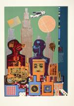 Eduardo Paolozzi. Wittgenstein in New York (from As is When), 1964. Print, screenprint on paper, 76.5 x 66 cm. Collection: National Galleries of Scotland, purchased 2001. © Trustees of the Paolozzi Foundation, Licensed by DACS 2018.