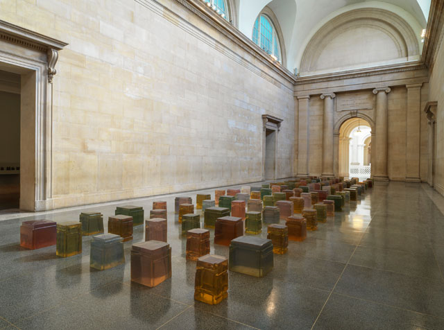 Rachel Whiteread. Untitled (One Hundred Spaces), 1995. Resin, various dimensions . Pinault collection. © Rachel Whiteread. Photograph: © Tate (Seraphina Neville and Andrew Dunkley).
