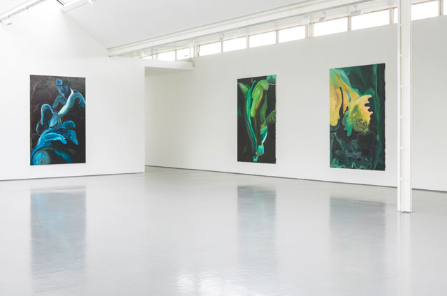 Clare Woods. Installation view (3), Victim of Geography exhibition at Dundee Contemporary Arts. Photograph: Ruth Clark.