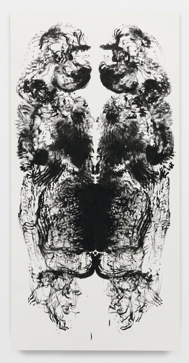 Mark Wallinger. id Painting 7, 2015. Acrylic on canvas, 360 x 180 cm (141 3/4 x 70 7/8 in). Photograph: Alex Delfanne. © Mark Wallinger. Courtesy the artist and Hauser & Wirth.
