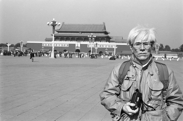 Christopher Makos. Andy Warhol in Tiananmen Square, 1982. © Christopher Makos 1982, makostudio.com.