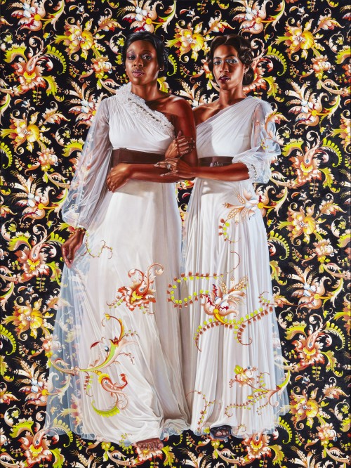 Kehinde Wiley. The Two Sisters, 2012. Oil on linen, 96 x 72 in (243.8 x 182.9 cm). Collection of Pamela K. and William A. Royall, Jr. © Kehinde Wiley. Photograph: Jason Wyche.