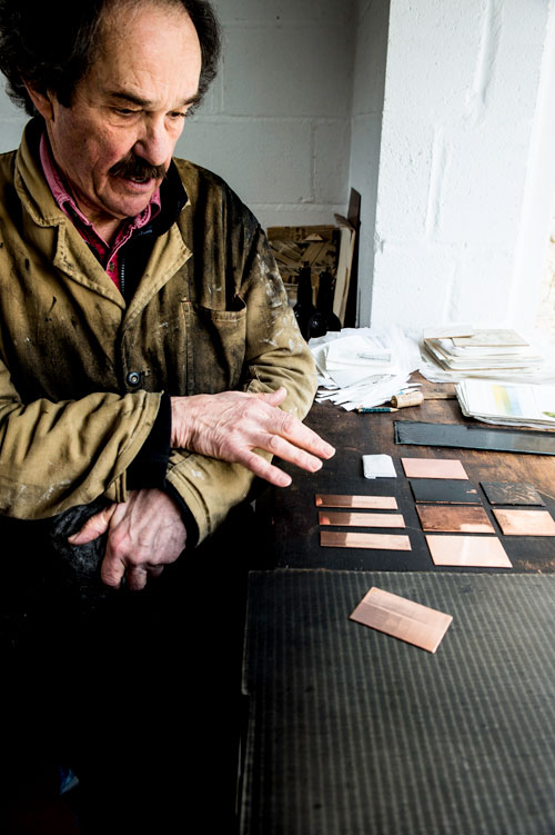 Joe Winkleman in his studio, 2014. Photograph: Nick Howard.