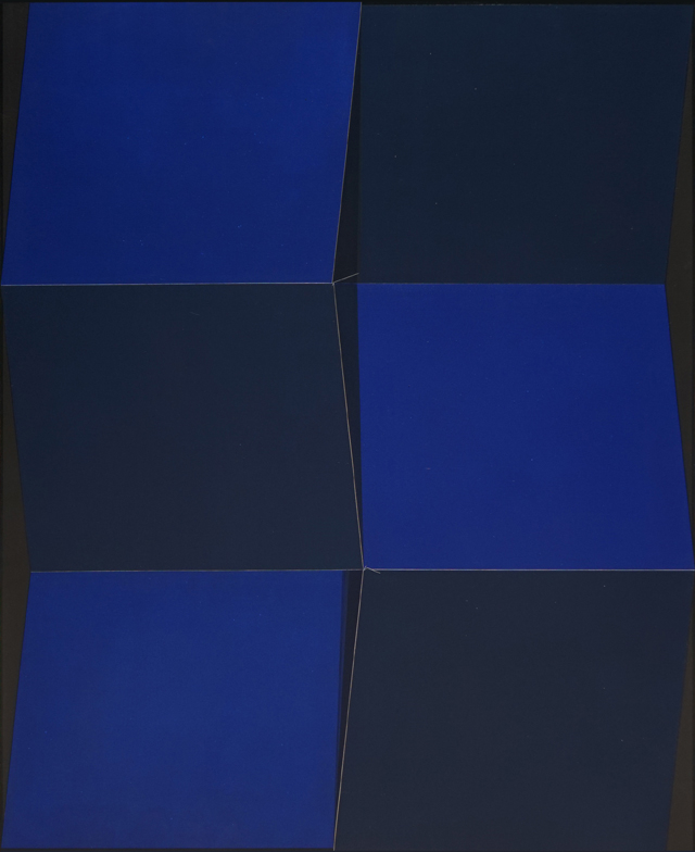 Qian Jiahua. Blue Space, 2016. Acrylic on canvas, 78 3/4 x 63 in (200 x 160 cm). © the artist, courtesy White Cube.